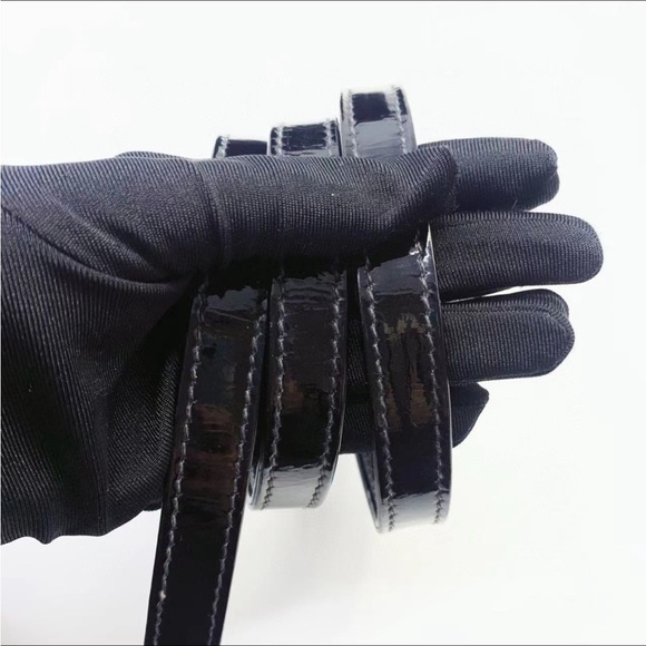 Medium lady Dior in black patent with good condition - Picture 6 of 11